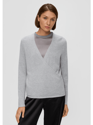 s.Oliver BLACK LABEL Strickpullover langarm in Grau
