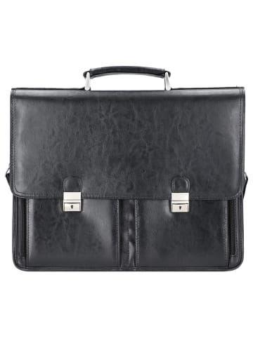 Alassio Veneto Aktentasche Leder 42 cm Laptopfach in schwarz