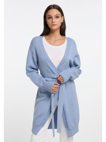 VINAJA Women Strick Long Cardigan in Blau