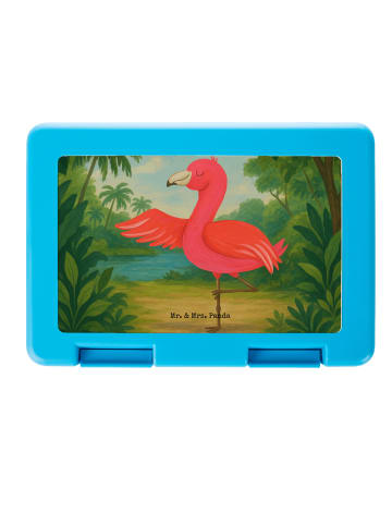 Mr. & Mrs. Panda Bentobox Flamingo Yoga Design ohne Spruch in Weiß