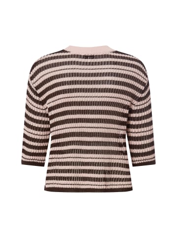 OPUS Kurzarm-Strickpullover Punny in rosa - 0002