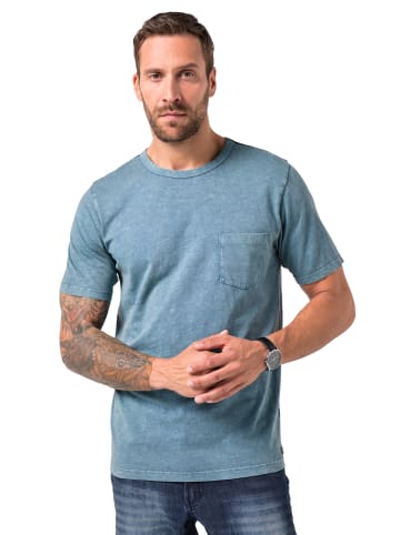 JP1880 Kurzarm T-Shirt in denimblau
