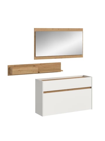 ebuy24 Garderobenmöbel Drive Weiß 192 x 32 cm