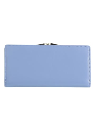 DuDu Geldbörse RFID Schutz Leder 19.5 cm in pastellblau