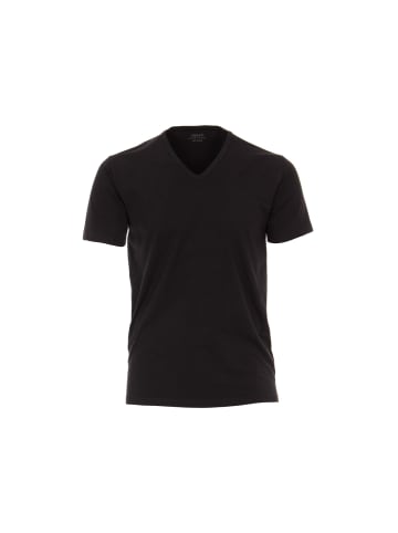 CASAMODA V-Kragen T-Shirt in schwarz