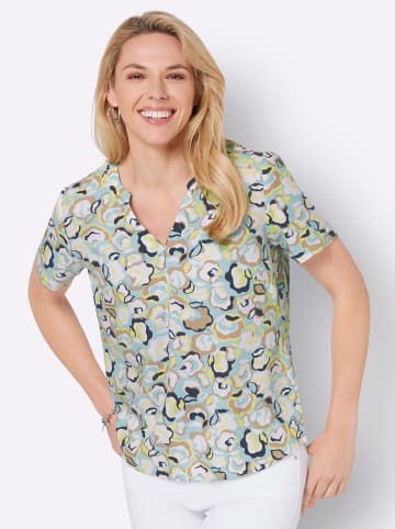 WITT WEIDEN Druckbluse in mint-zitrone-bedruckt