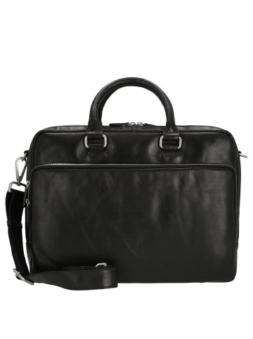 Leonhard Heyden Cambridge - Aktentasche L 3 Fächer Leder 15" 41 cm in schwarz