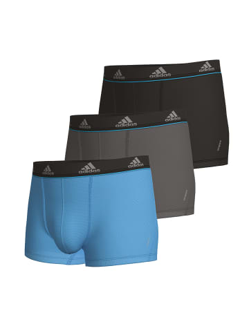 Adidas Sportswear Retro Short / Pant Active Micro Mesh in Hellblau / Schwarz / Dunkelgrau