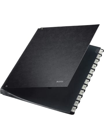 Leitz Pultordner 1-12 Hartpappe schwarz