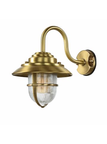 Licht-Erlebnisse Außen Wandlampe (B)21 x (H)29 cm in Messing