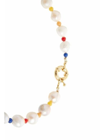 Gemshine Kette ohne Anhänger Zuchtperlen in gold coloured