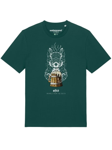 wat? Apparel T-Shirt [#afts] Eichhörnchen in Dunkelgrün