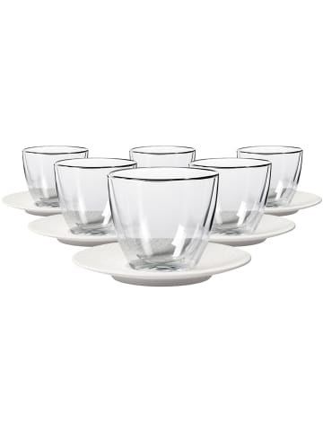 Villeroy & Boch 6er Set Café au Lait-Set Manufacture Rock in Weiß 250 ml in weiß