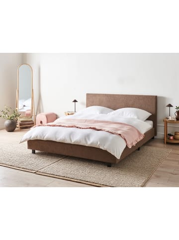 Beliani Doppelbett ALBI in Braun/Schwarz - (W) 195 x (H) 94 x (L) 211 cm