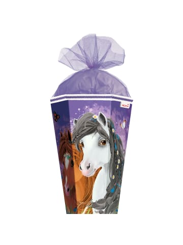 ROTH Schultüte groß Blumenpferde 85 cm in Lila