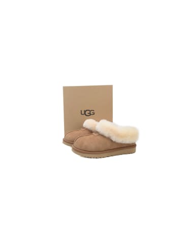 UGG Tazzette Plateauslipper in Braun mit Fell