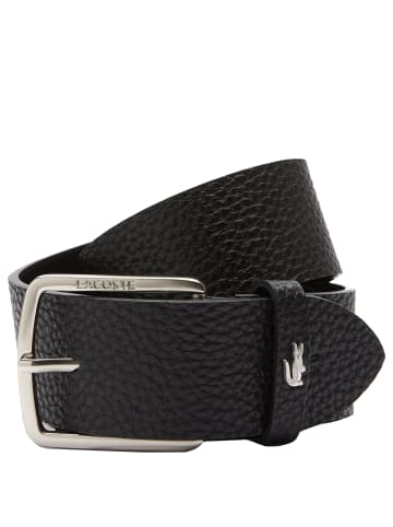 Lacoste Accessoire - Gürtel Leder in schwarz