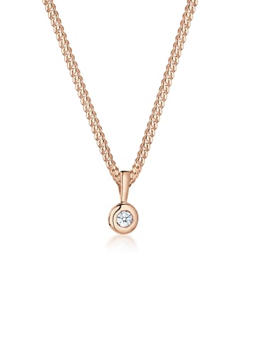 Elli DIAMONDS  Halskette 925 Sterling Silber Kreis in Rosegold