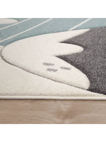 KADIMA DESIGN Kinderteppich Berge Kinderzimmer in Creme
