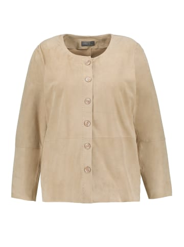 Ulla Popken Lederjacke in sand