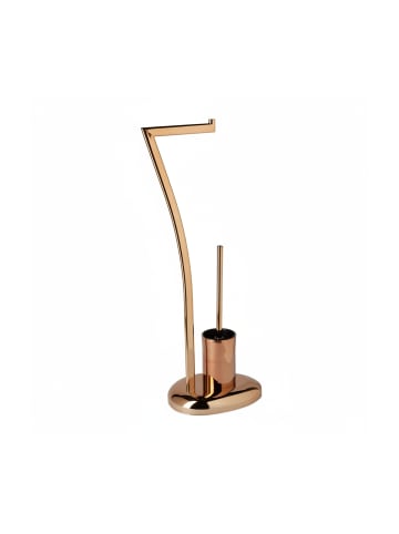 relaxdays WC Garnitur in Kupfer - (B)21 x (H)75 x (T)26 cm