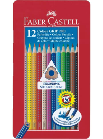 Faber-Castell Farbstifte Colour Grip Packung mit 12-er Metall-Etui