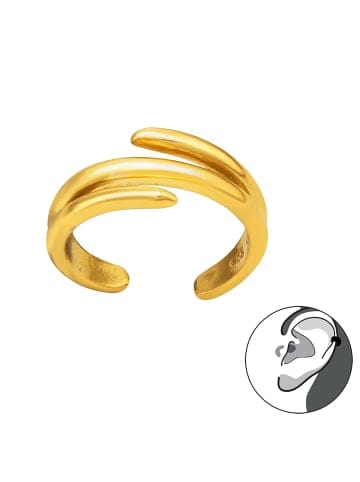 Alexander York Ear Cuff GESCHWUNGEN in Gold in silber