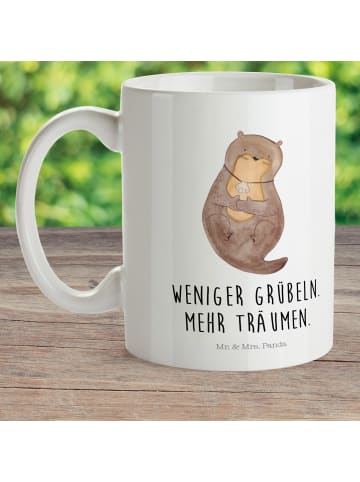 Mr. & Mrs. Panda Kindertasse Otter Muschel mit Spruch in Weiß