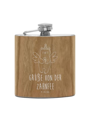 Mr. & Mrs. Panda Flachmann Bär Zahnfee mit Spruch in Braun