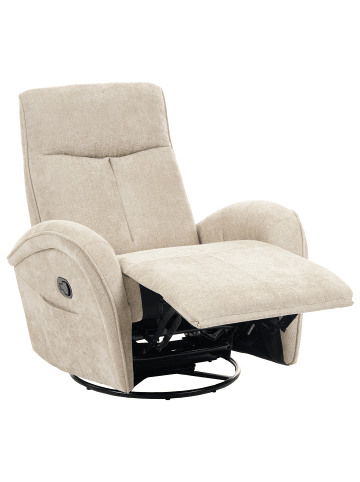 Beliani Fernsehsessel DANAE in Beige/Schwarz - (W) 90 x (H) 105 x (L) 90 cm