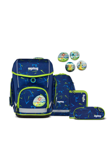 Ergobag Grundschulranzen-Set CUBO SpitzenreitBär 5-tlg. in Blau