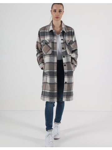 miracle of denim Hemdjacke in Beige Grey Check