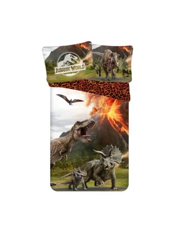 Jurassic World Jurassic World Bettwäsche set 100% Baumwolle 140x200 + 70x90 cm in Mehrfarbig