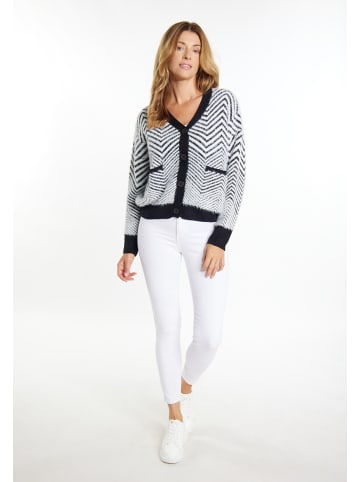 usha WHITE LABEL Cardigan in Schwarz Weiss