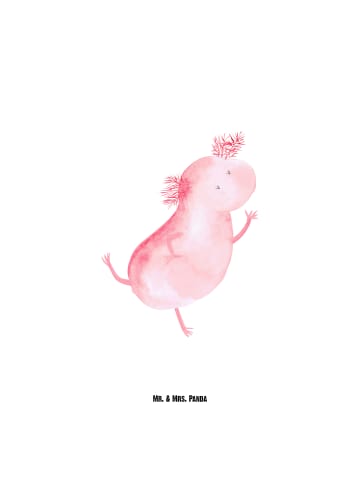 Mr. & Mrs. Panda metall trinkflasche Axolotl Tanzen ohne Spruch in Weiß