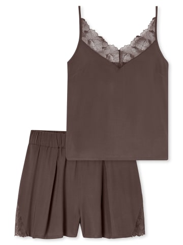 Schiesser Schlafanzug Modern Lace in deep brown