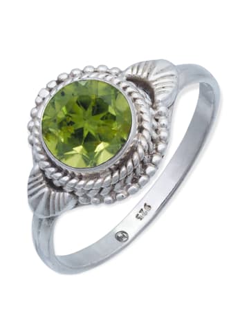 mantraroma 925er Silber - Ringe mit Peridot facettiert