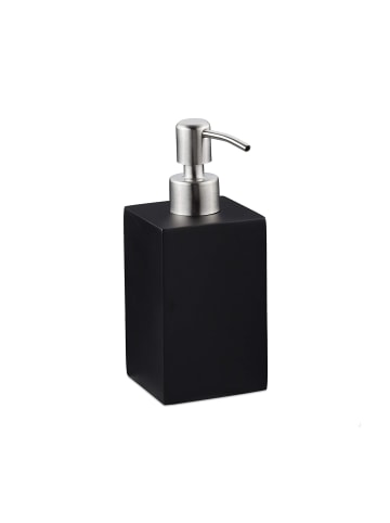 relaxdays 2 x Seifenspender Bad in Schwarz - 300 ml