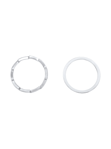 Elli Ring 925 Sterling Silber Ring Set, Geo in Silber