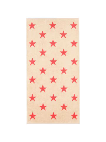 Cawö Cawö Handtücher NEW STARS Sterne groß 6260 beige/pink - 32 in beige/pink - 32