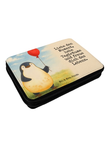 Mr. & Mrs. Panda Etui Pinguin Luftballon Design mit Spruch in Weiß
