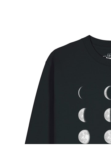 wat? Apparel Sweatshirt Moonphases in Schwarz