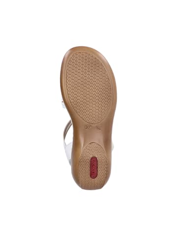 rieker Leder-Sandalen „Lugano“ Weiß