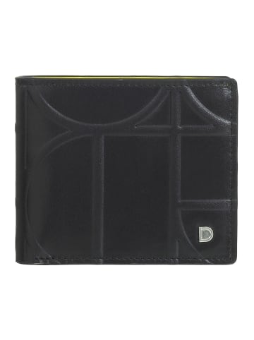 DuDu Up! Geldbörse RFID Schutz Leder 10.5 cm black-bright yellow
