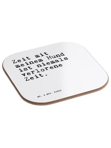 Mr. & Mrs. Panda Untersetzer Kaffee Zeit mit meinem Hund... mit ... in Weiß