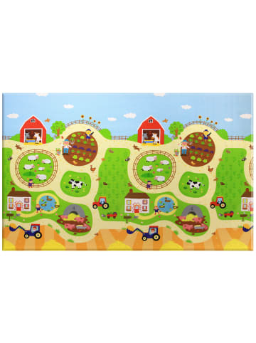 BABY CARE Spielmatte "Busy Farm" in Bunt - (L) 210 x (B) 140 cm x (H) 13 mm