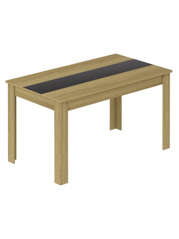 VCM Esstisch Küchentisch B. 115 x T. 80 cm Disalo in Honig-Eiche / Anthrazit