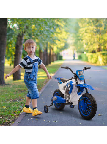 HOMCOM Elektromotorrad Kinder 3-8 km/h Blau
