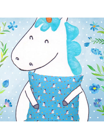 Mr. & Mrs. Panda Kopfkissen Einhorn Hexe ohne Spruch in Blau