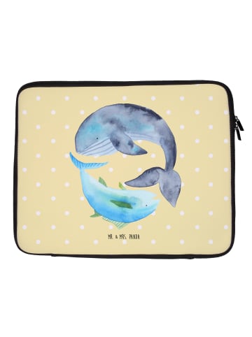 Mr. & Mrs. Panda Notebook Tasche Walfisch Thunfisch ohne Spruch in Gelb Pastell